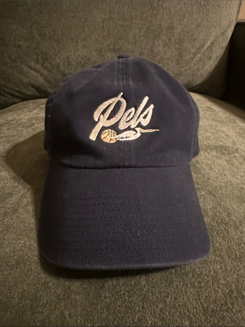 Navy 'Pels' Embroidered Baseball Cap